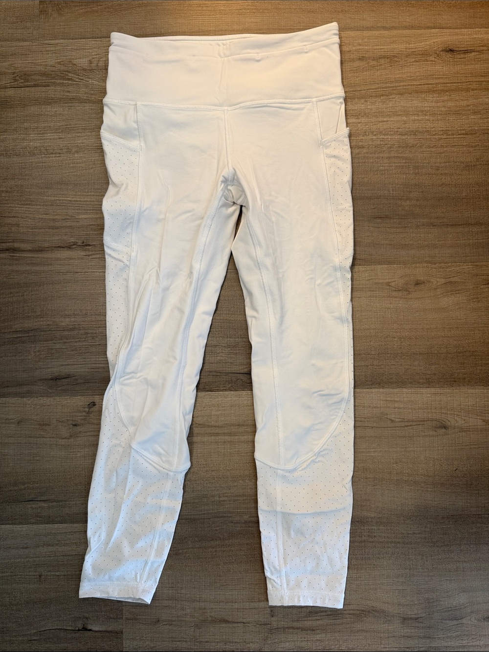 lululemon athletica White Leggings with Perforated Panels